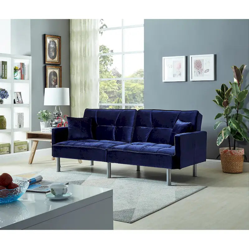 75.6 Divano letto convertibile in velluto Lovely Futon Love Seats