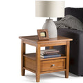 TAVOLINO RETTANGOLARE/LATERALE TRANSITIONAL IN LEGNO MASSELLO, LARGHEZZA 50 cm