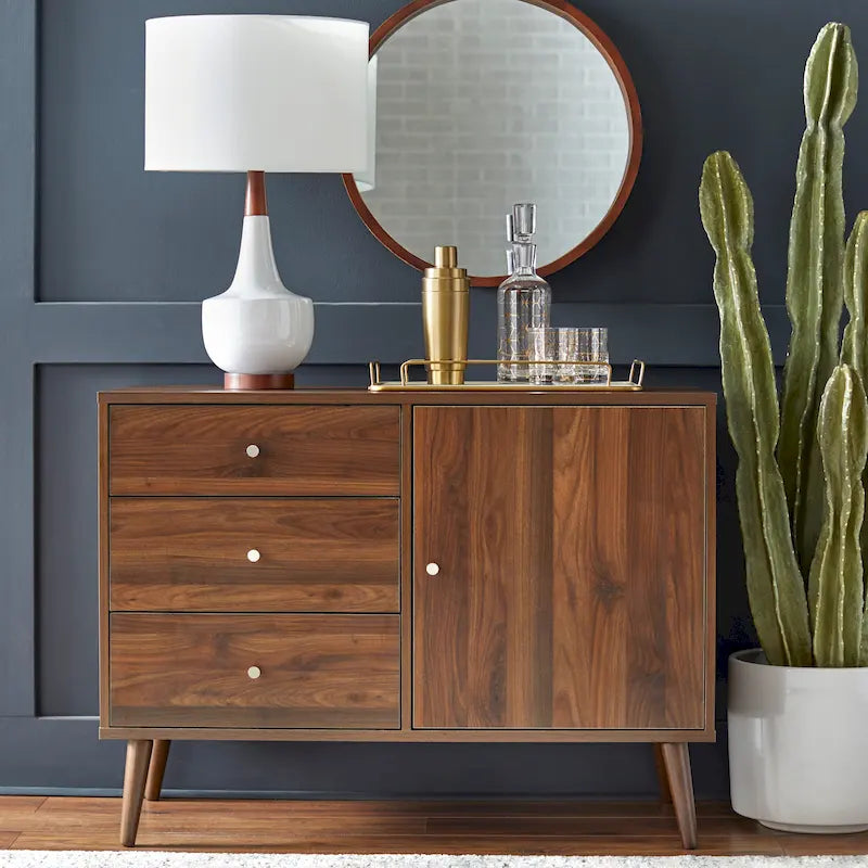 Madia/Credenza Mid-Century Modern a 3 cassetti