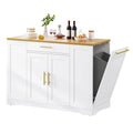 Carrello da cucina mobile portatile con armadietto portaoggetti da 53 pollici